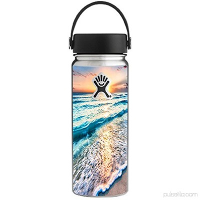 Skin Decal Vinyl Wrap for Hydro Flask 18 oz Wide Mouth Skins Stickers Cover / sunset on beach
